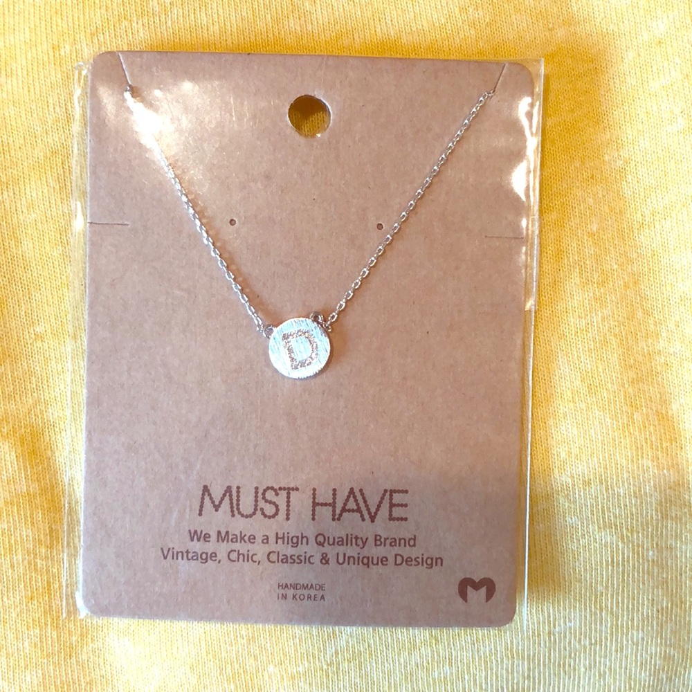 D initial necklace
